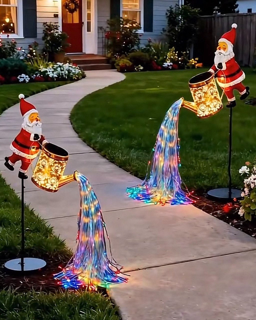 Moș Crăciun care udă – Lumini LED